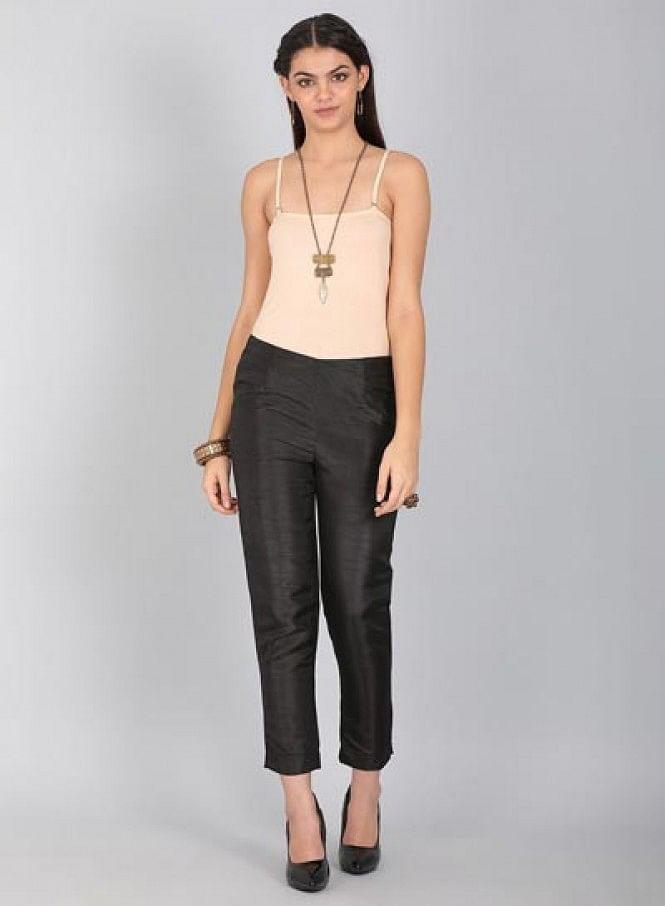 Black Ankle Length Trousers