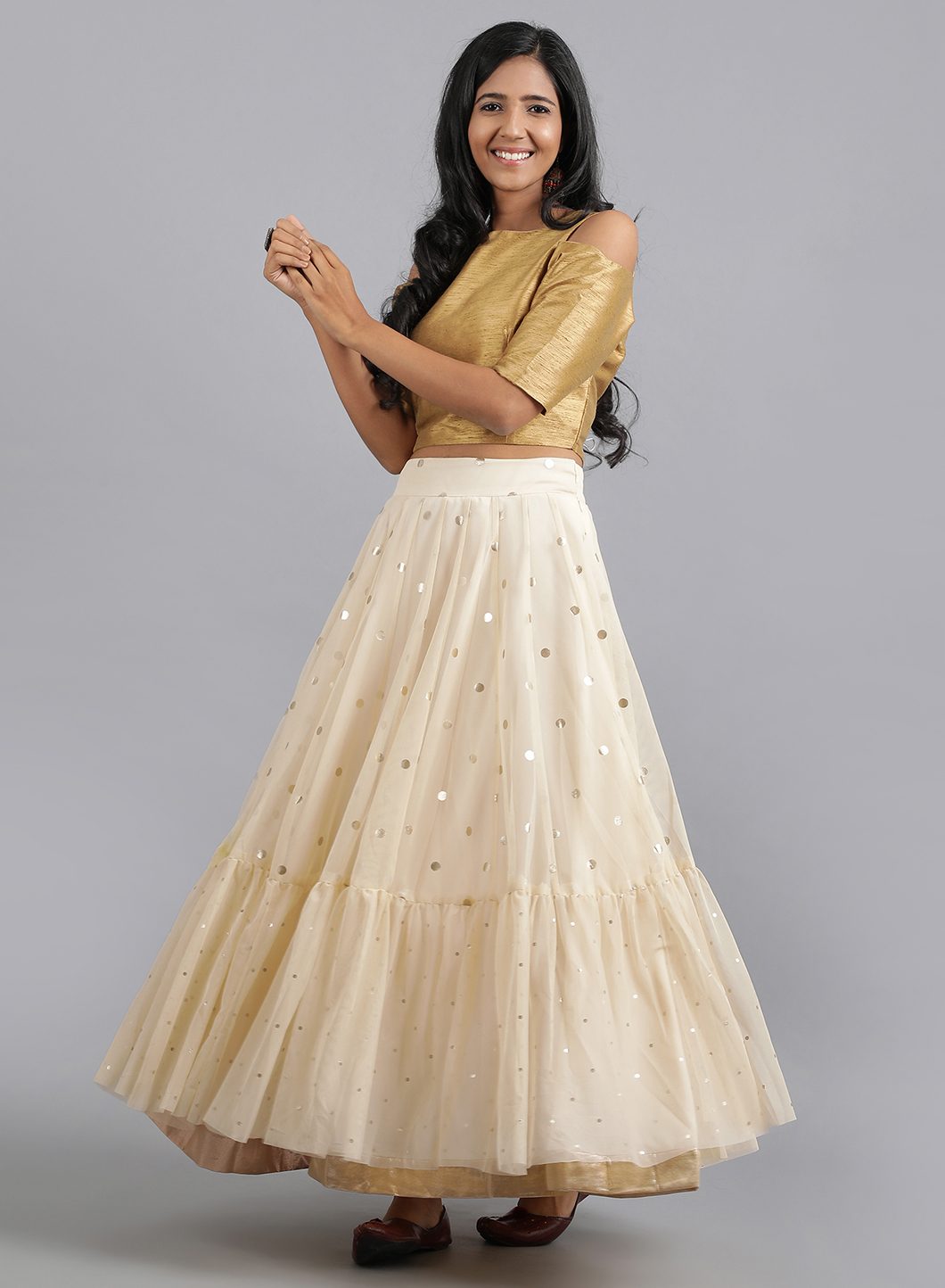 Buy Off-White Flared Skirt 4999 W for woman – wforwoman