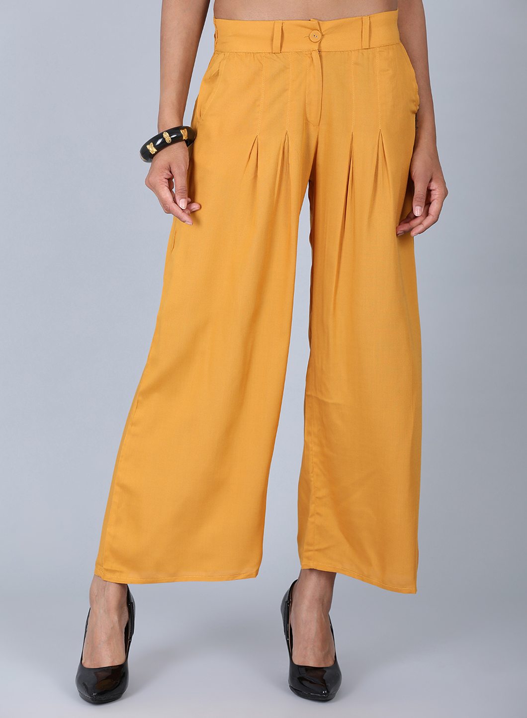 Mustard Tailored Volume Pants