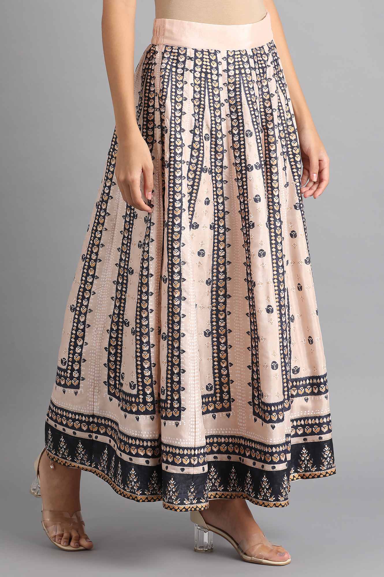 Pink Glitter Print Skirt