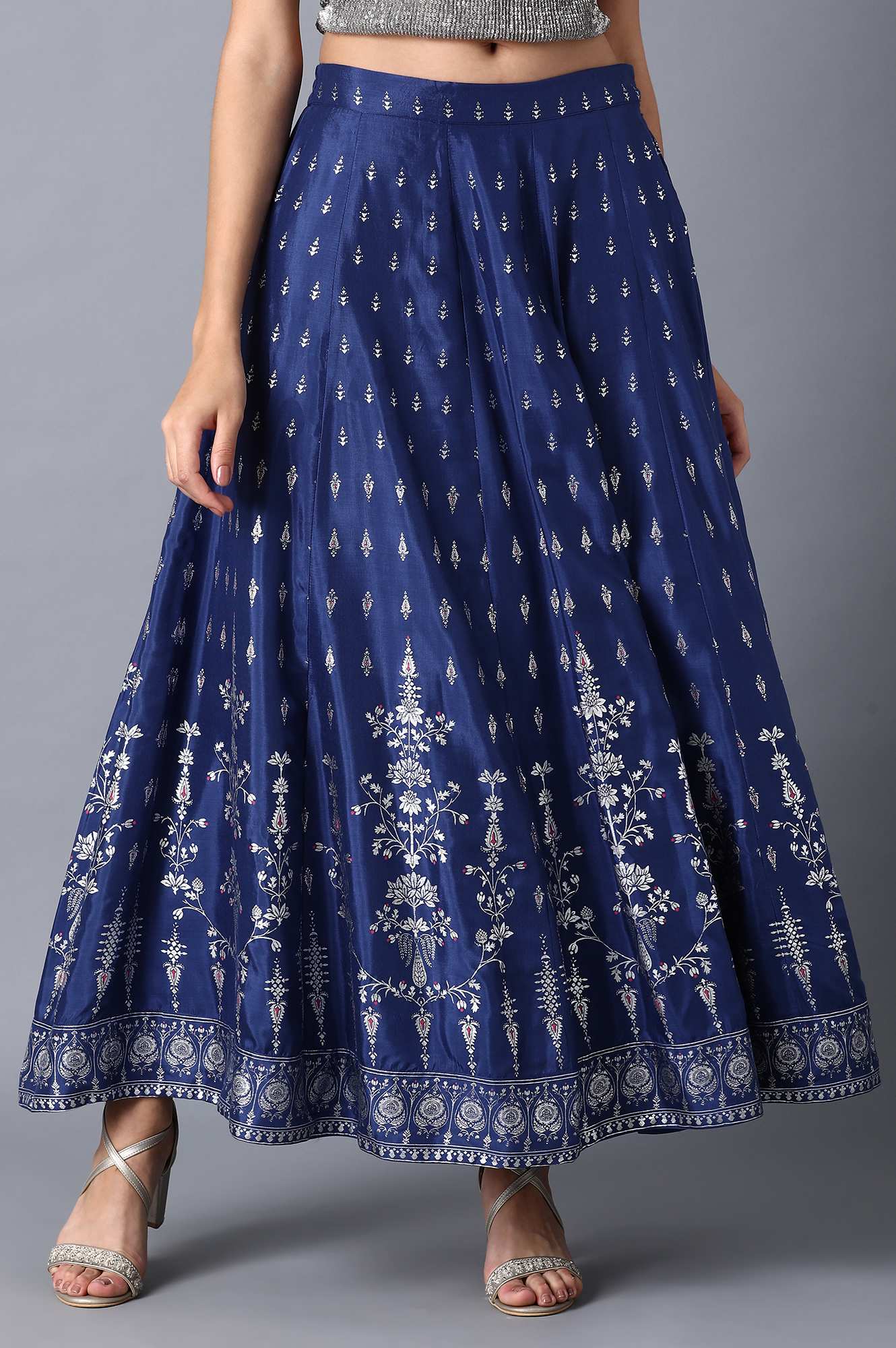 Buy Navy Blue Panelled Skirt 3999 W for woman – wforwoman