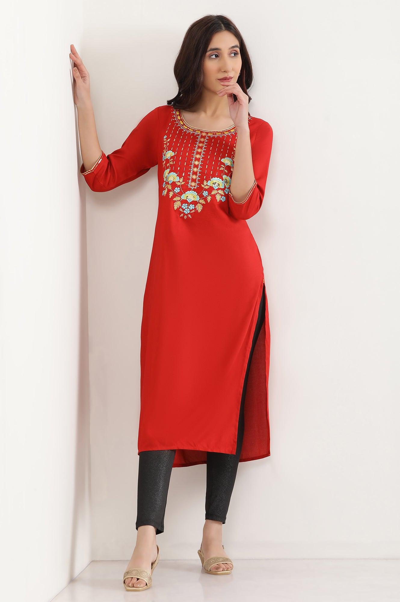 Black Predrape Sarre Dress With Multi-Coloured Embroidery - wforwoman