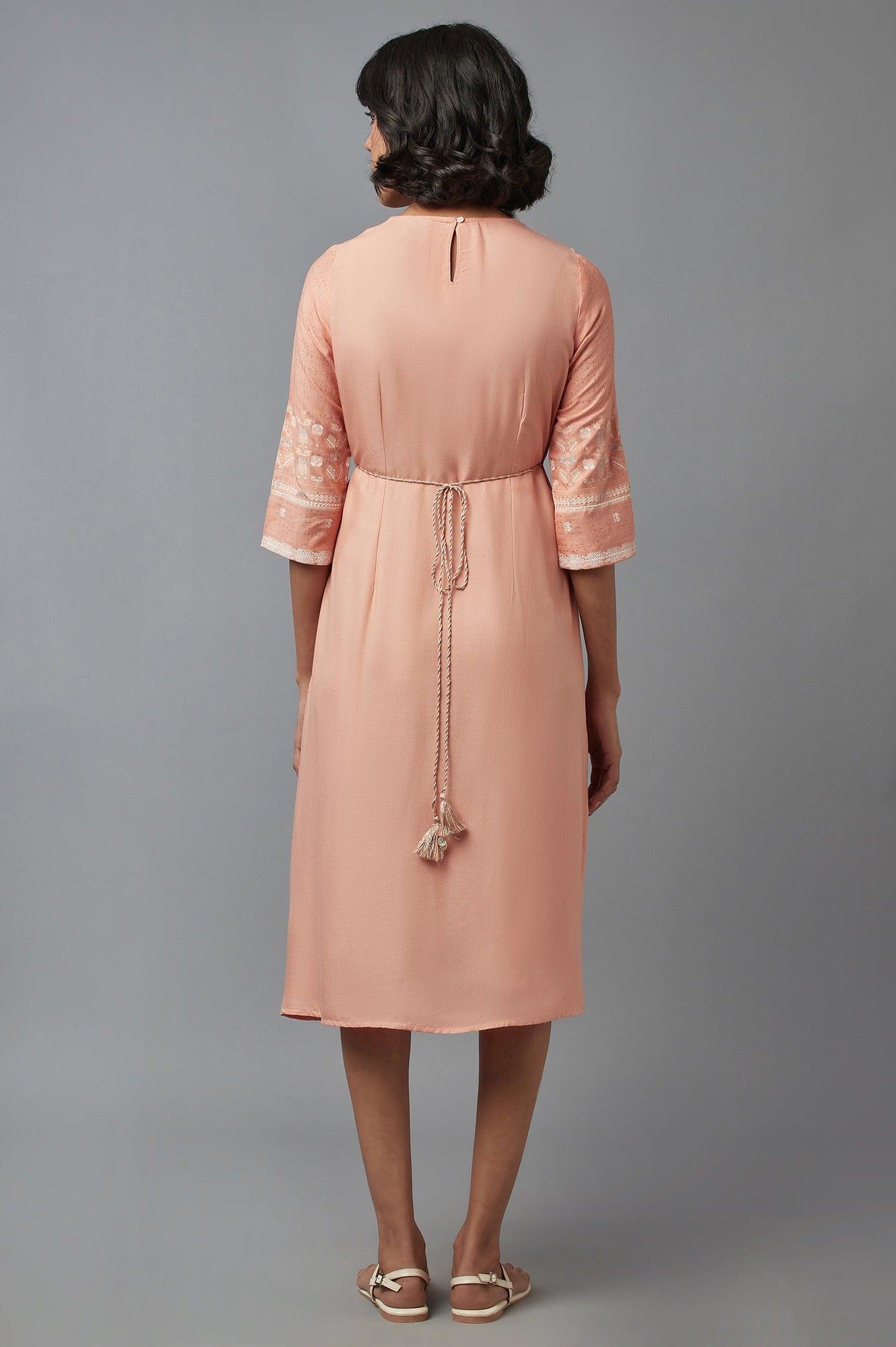 Peach Flared kurta - wforwoman
