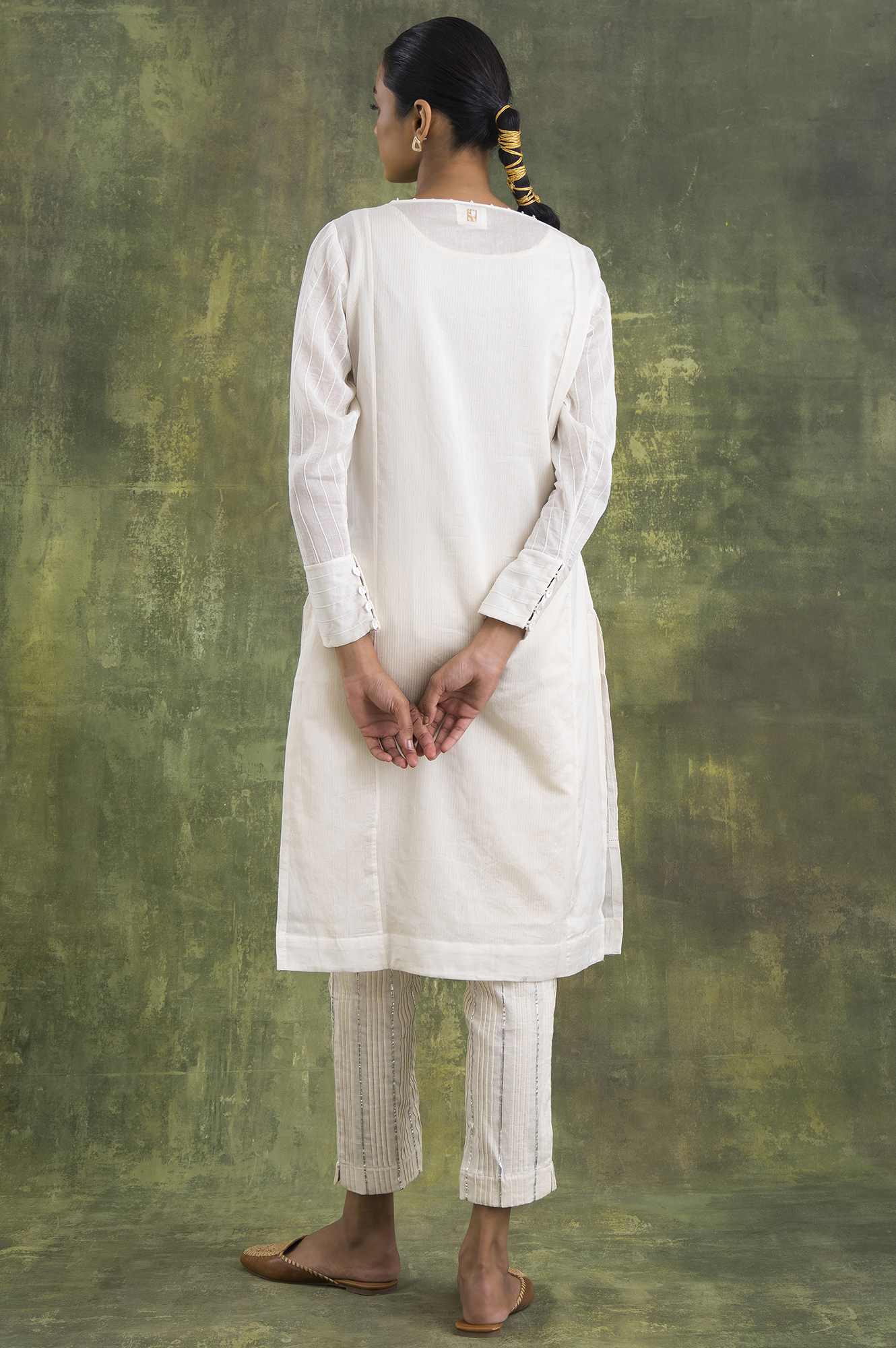 Ecru Cotton Silk kurta