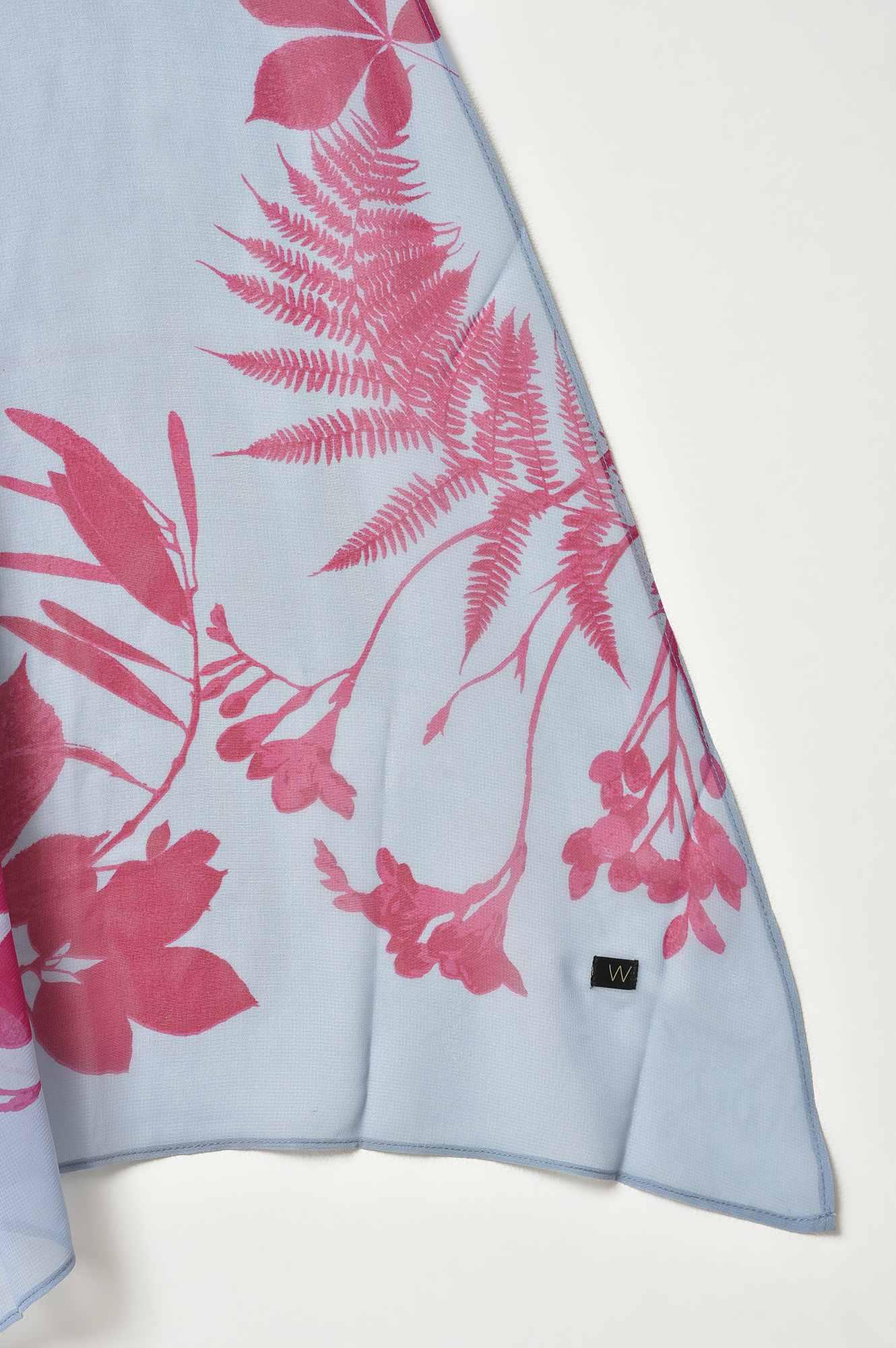 Light Blue Anarkali kurta With Pants And Predrape - wforwoman