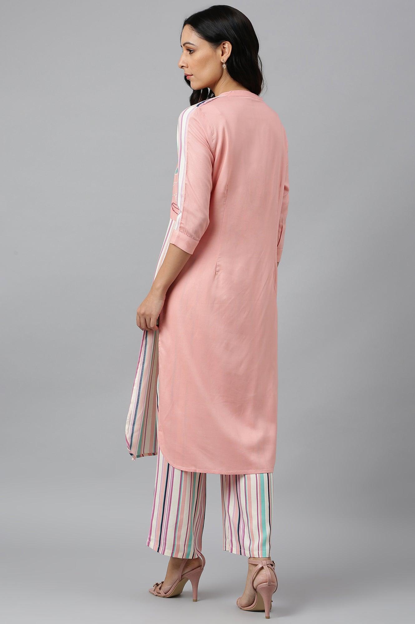 Preach Multicoloured Stripe Printed kurta - wforwoman