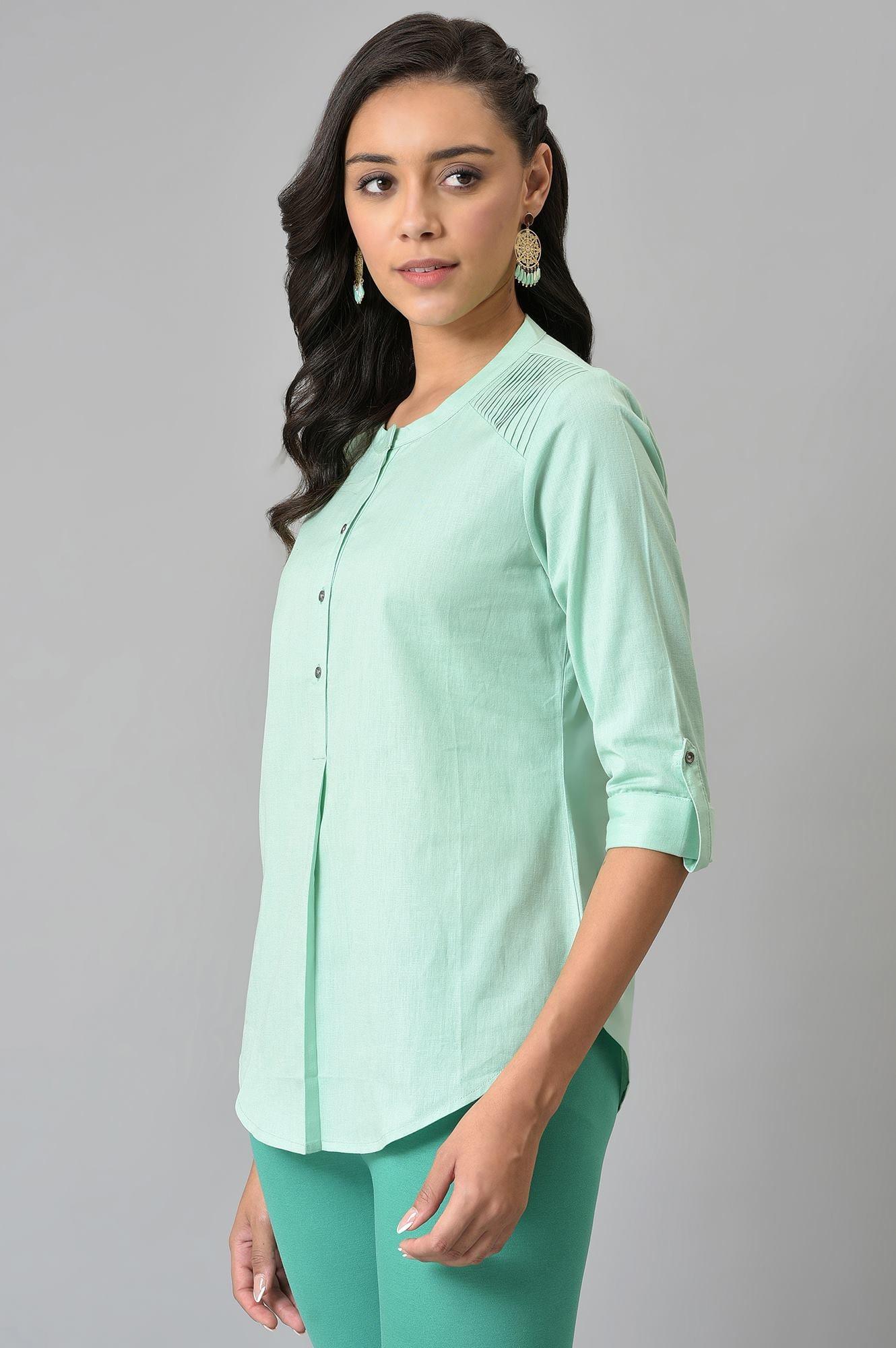 Mist Green Western Top - wforwoman