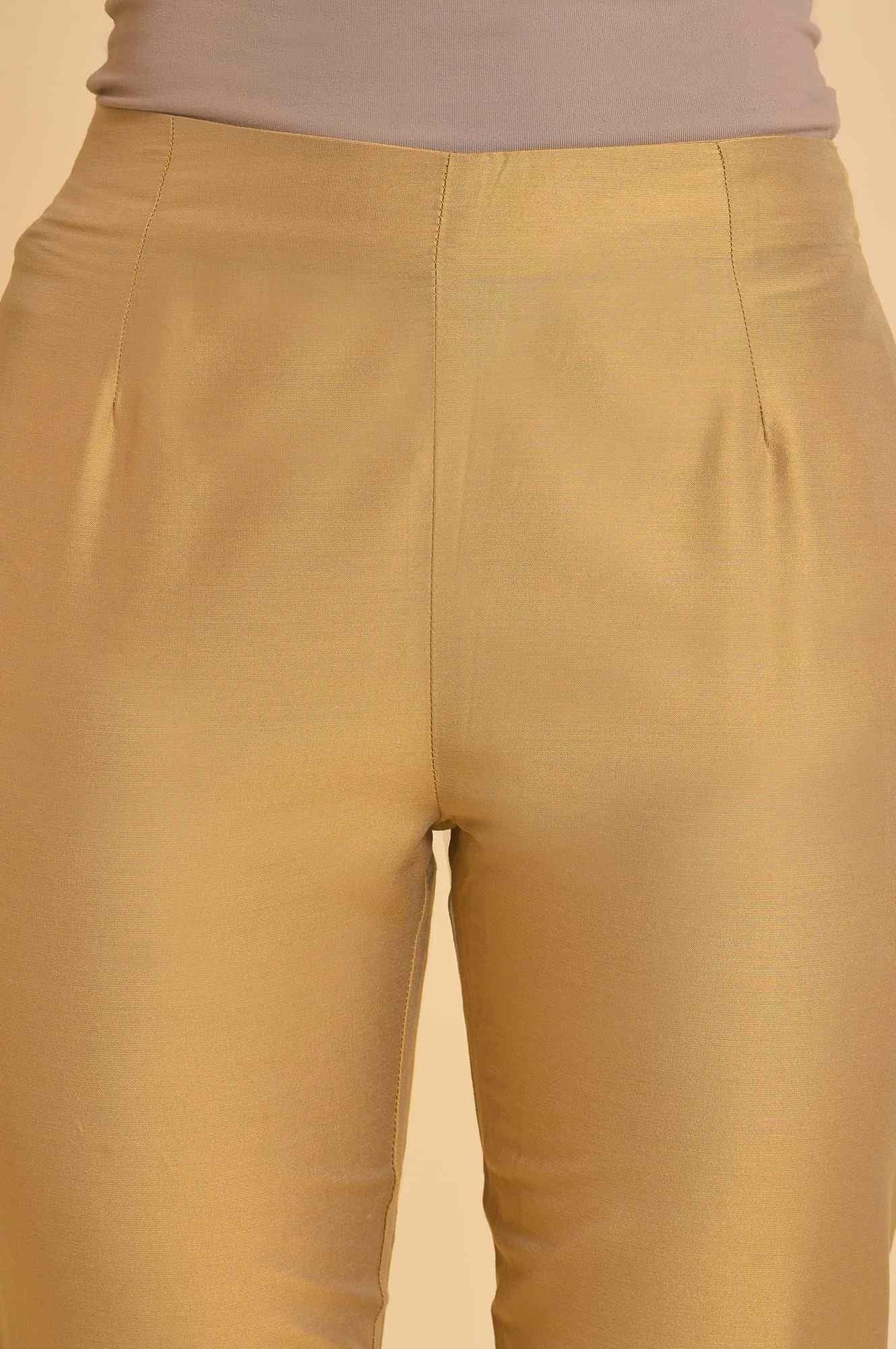 Red Embroidered Festive Kurta And Pants Set - wforwoman