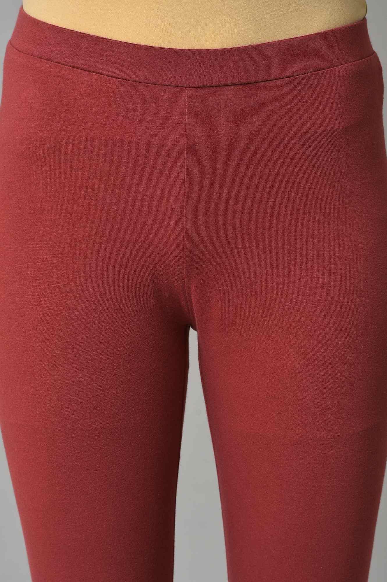 Light Green Shirt kurta With Red Tights - wforwoman