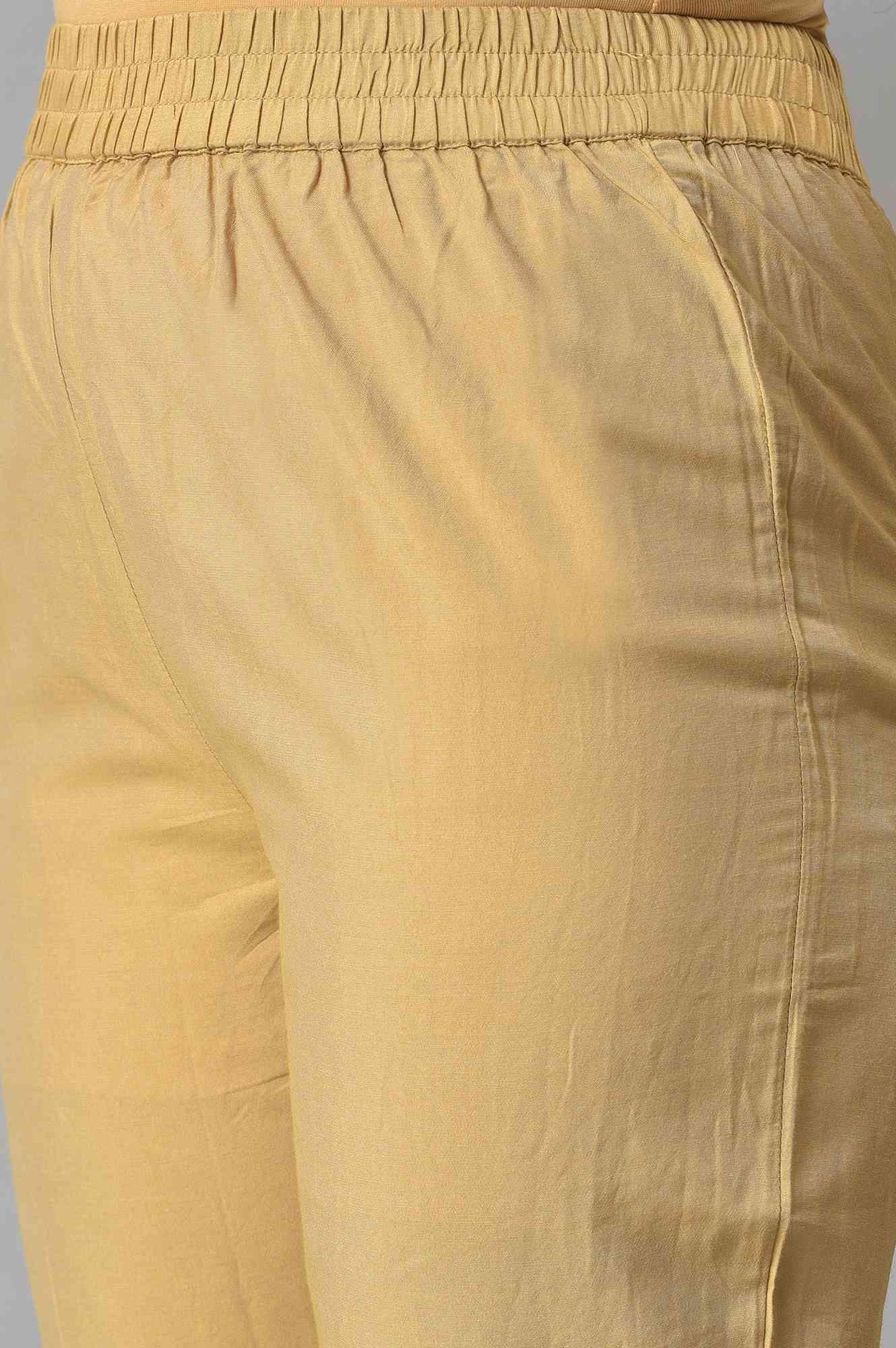 Deep Purple Karnatka Silk kurta With Green Slim Pants And Mukaish Dupatta - wforwoman