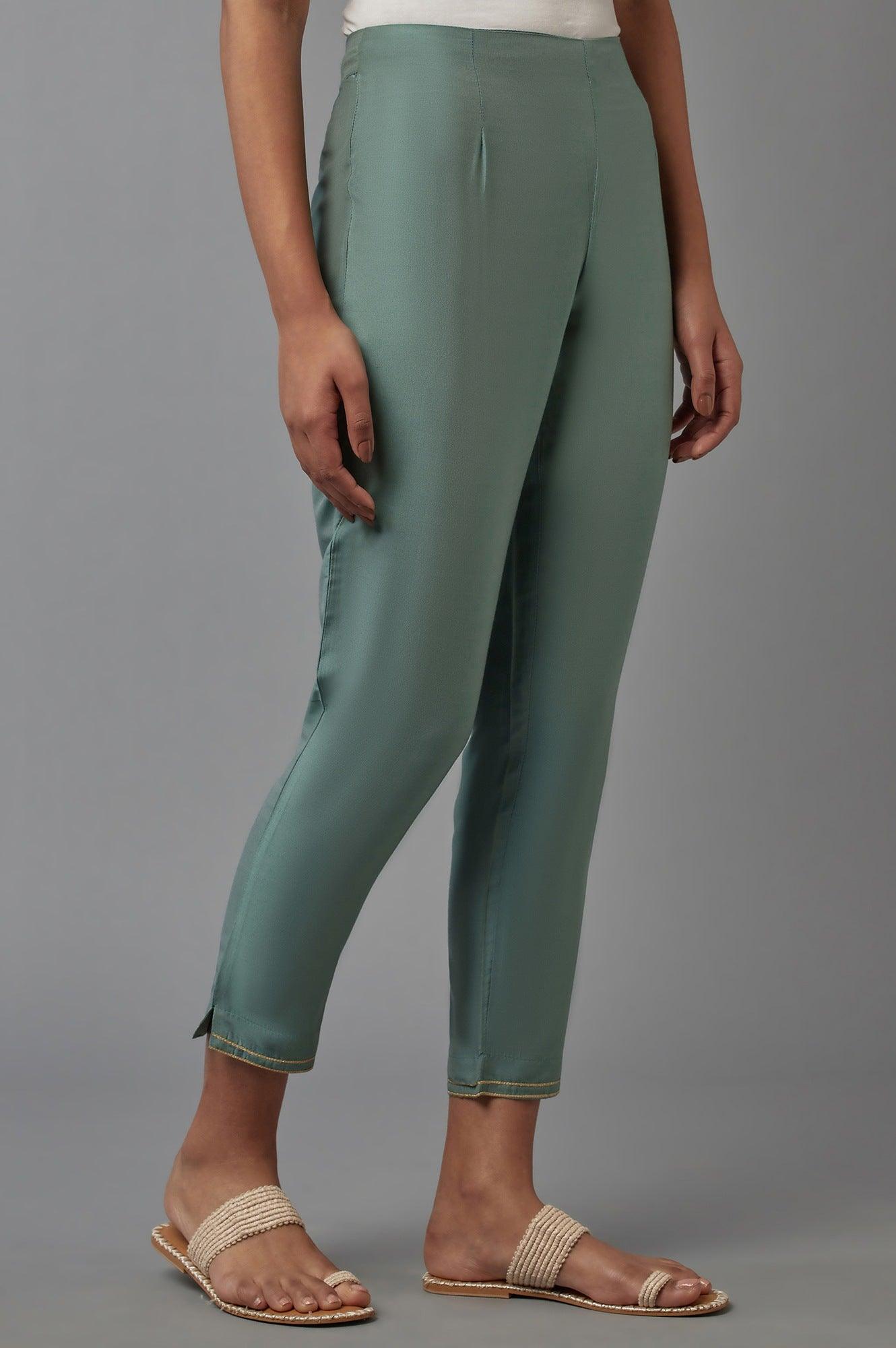 Light Green Slim Pants - wforwoman