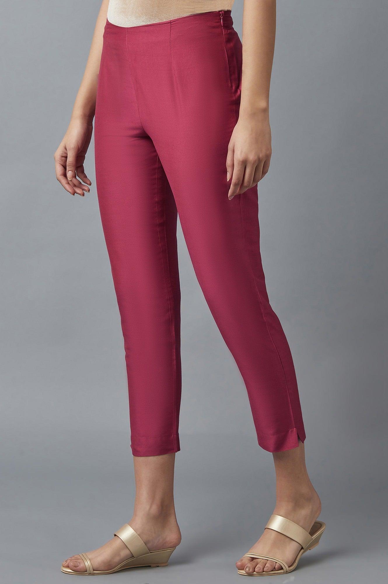 Red Slim Pants - wforwoman
