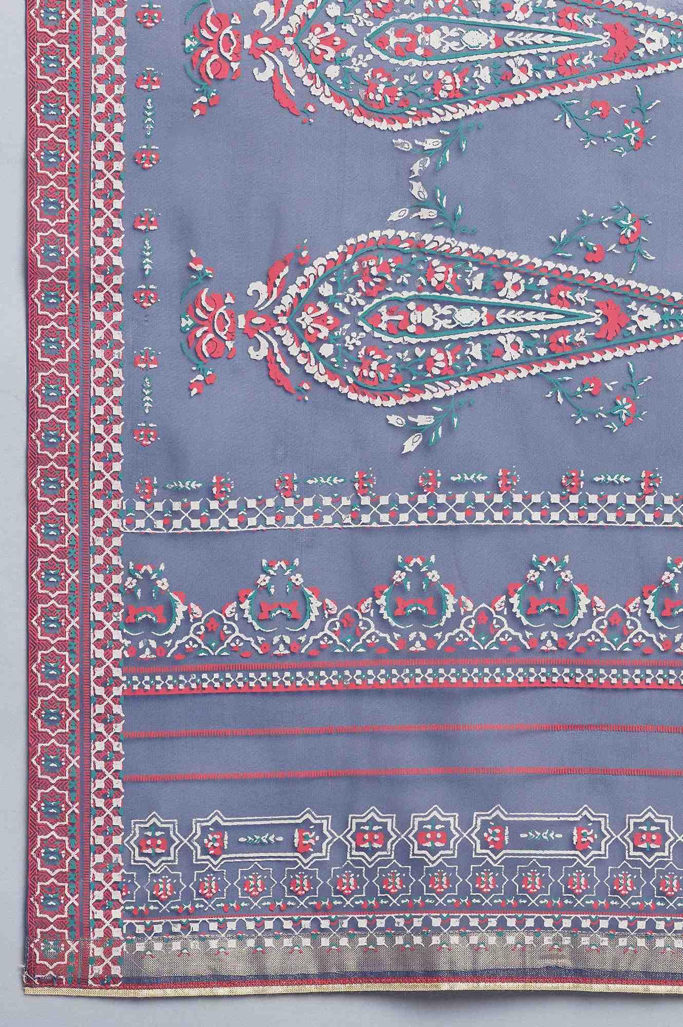 Coral Red A-line kurta, Salwar and Dupatta Set - wforwoman