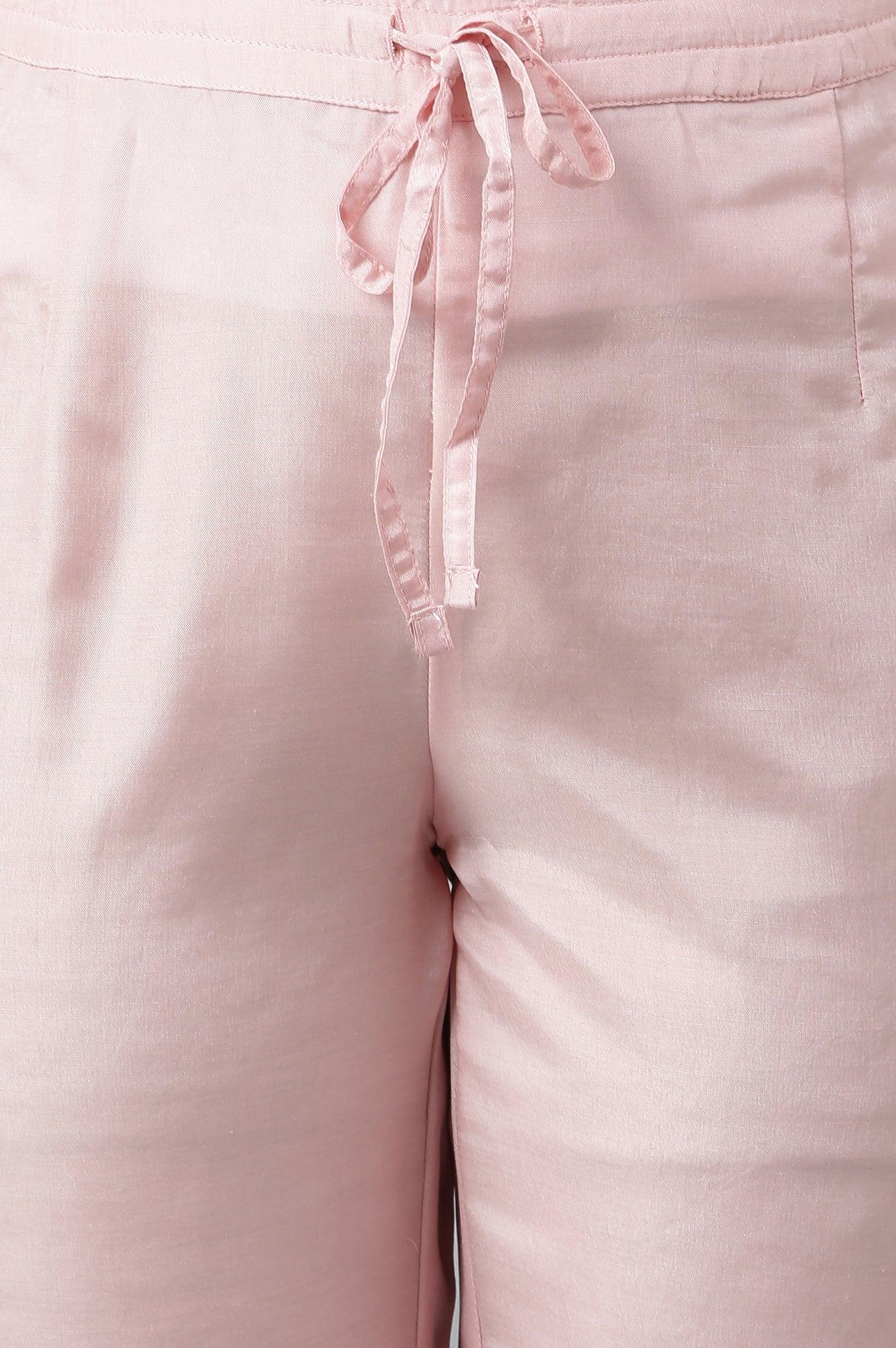 Women Pink Festive Jacket Set - wforwoman