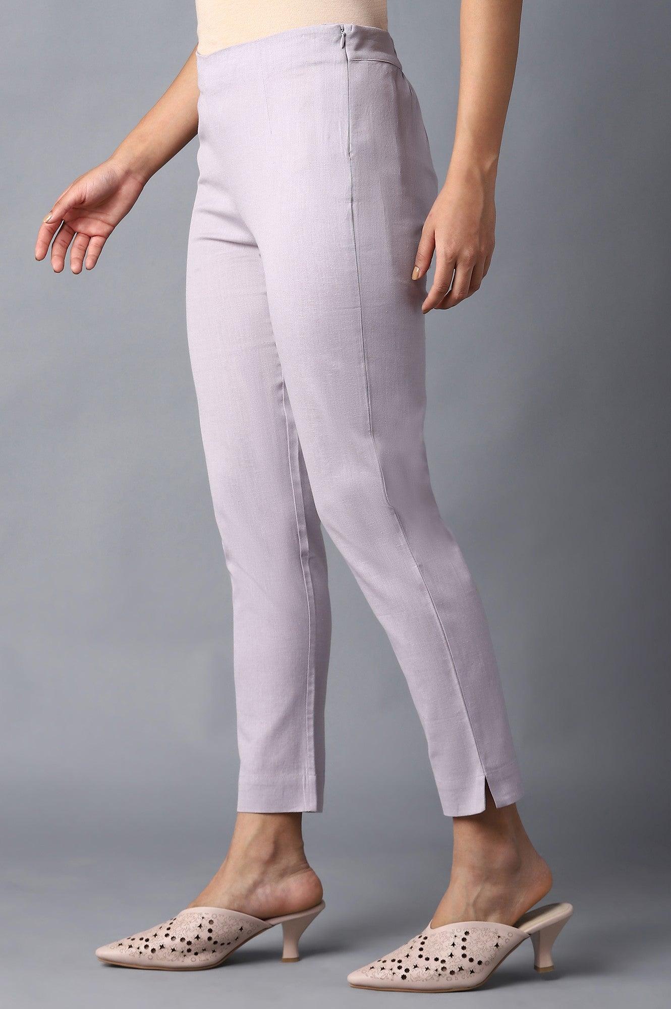 Light Purple Slim Pants - wforwoman