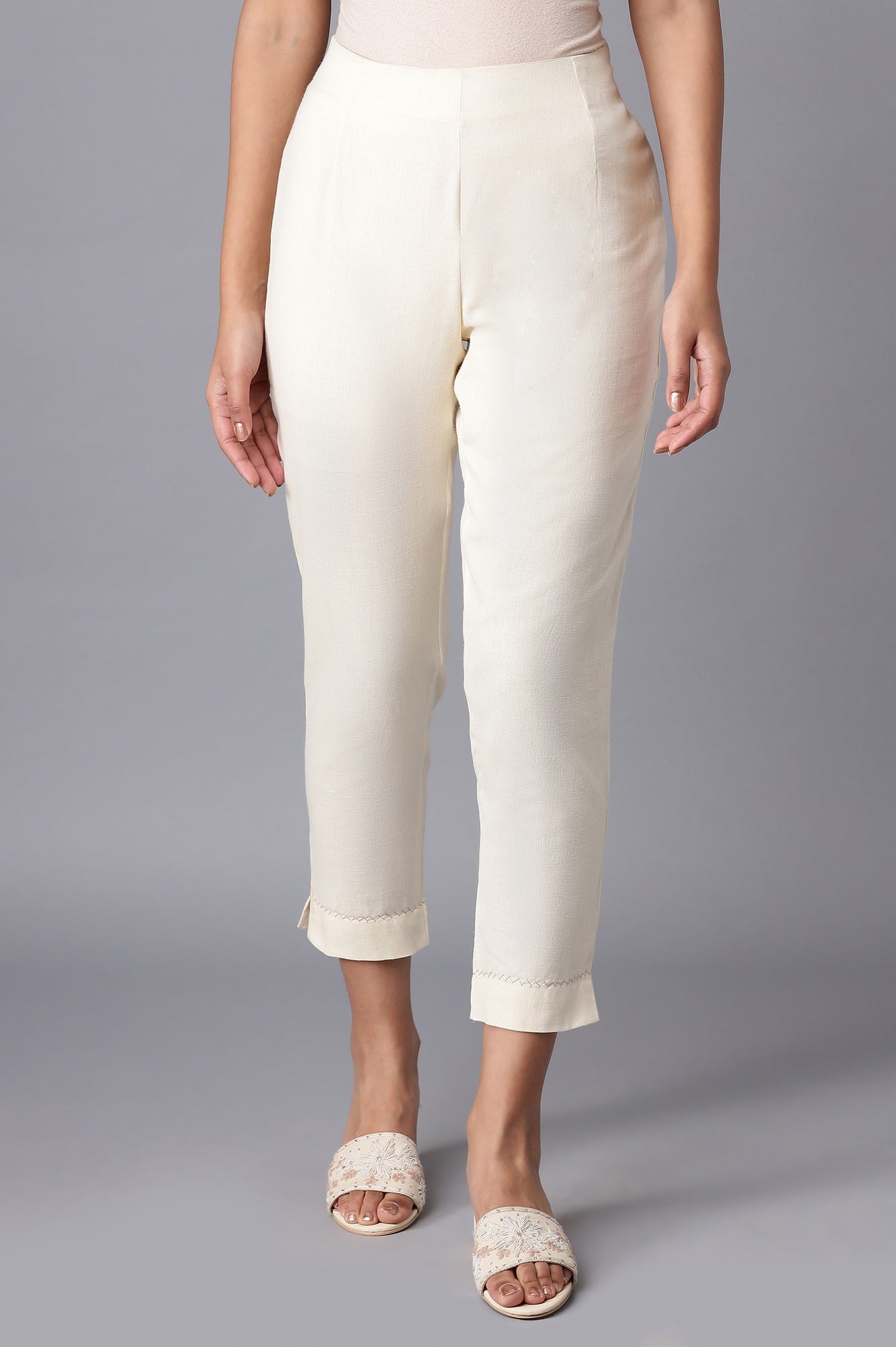 Ecru Slim Pants