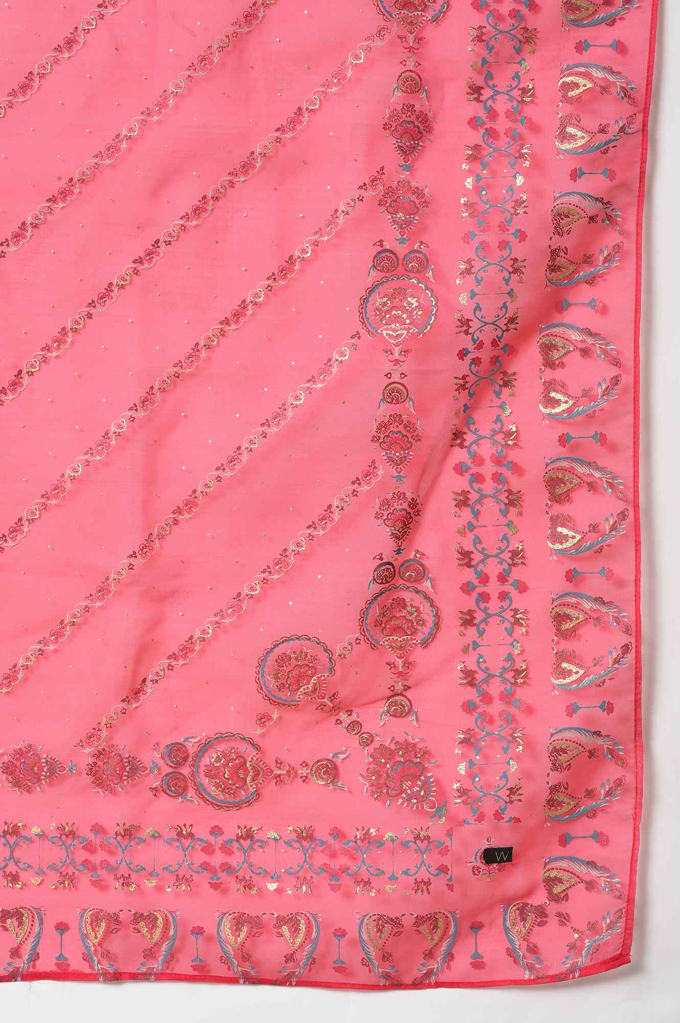 Light Purple Jacquard kurta, Sharara & Dupatta Set