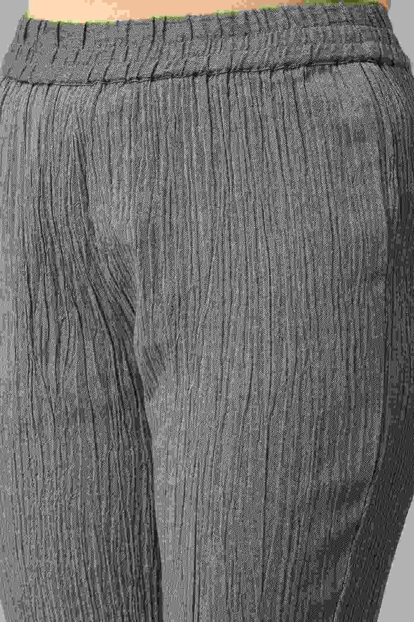 Green Printed Longline Jacket With kurta And Pants - wforwoman