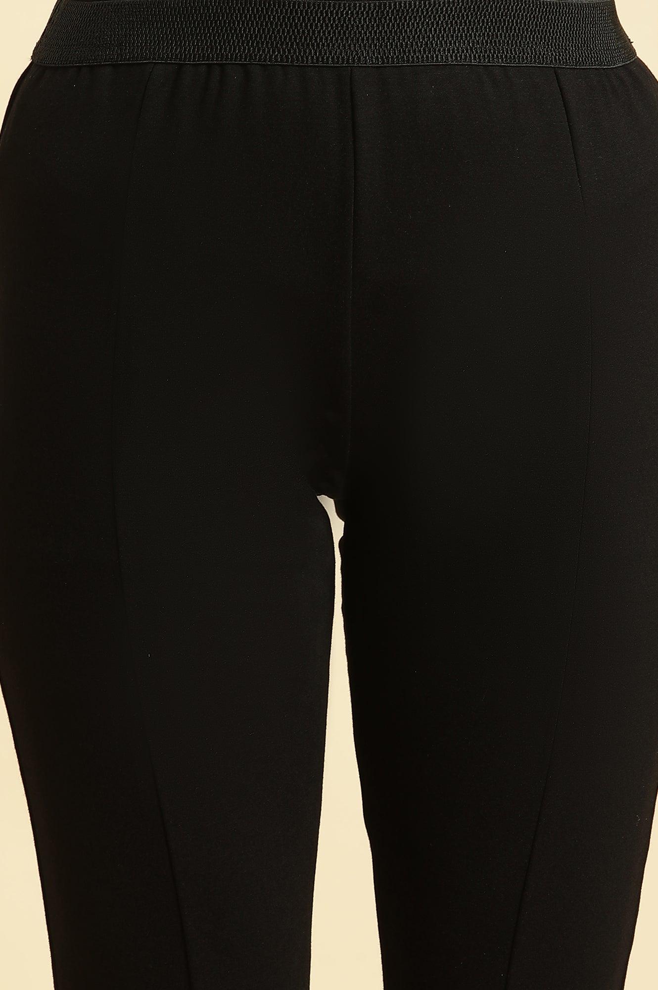 Black Basic Western Wear Leggings - wforwoman