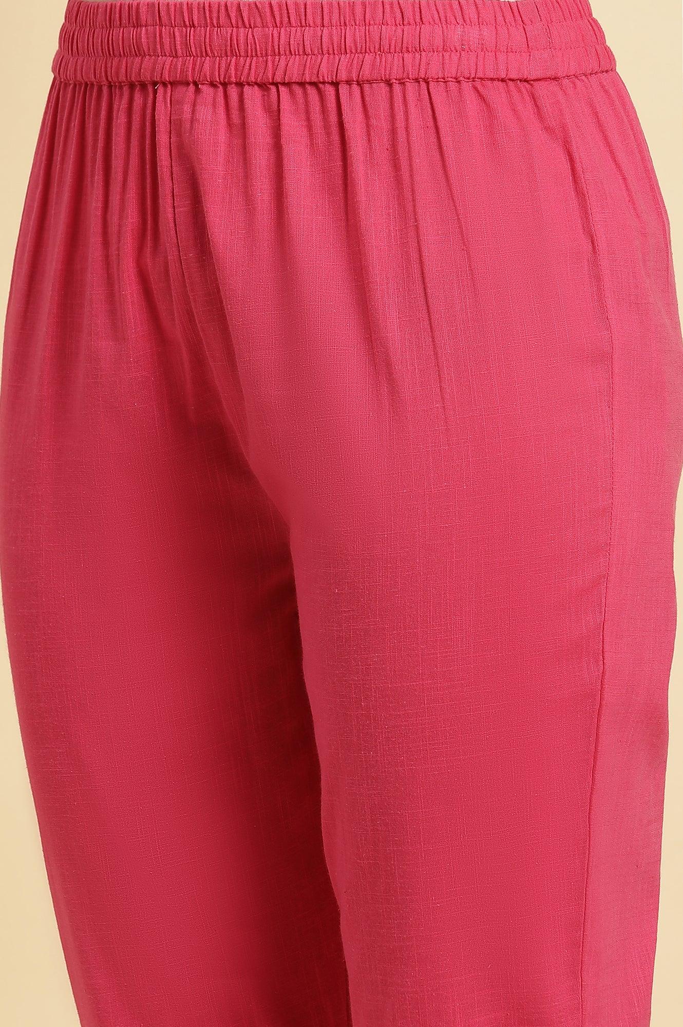 Blue Printed Anarkali Kurta, Pants & Dupatta Set - wforwoman