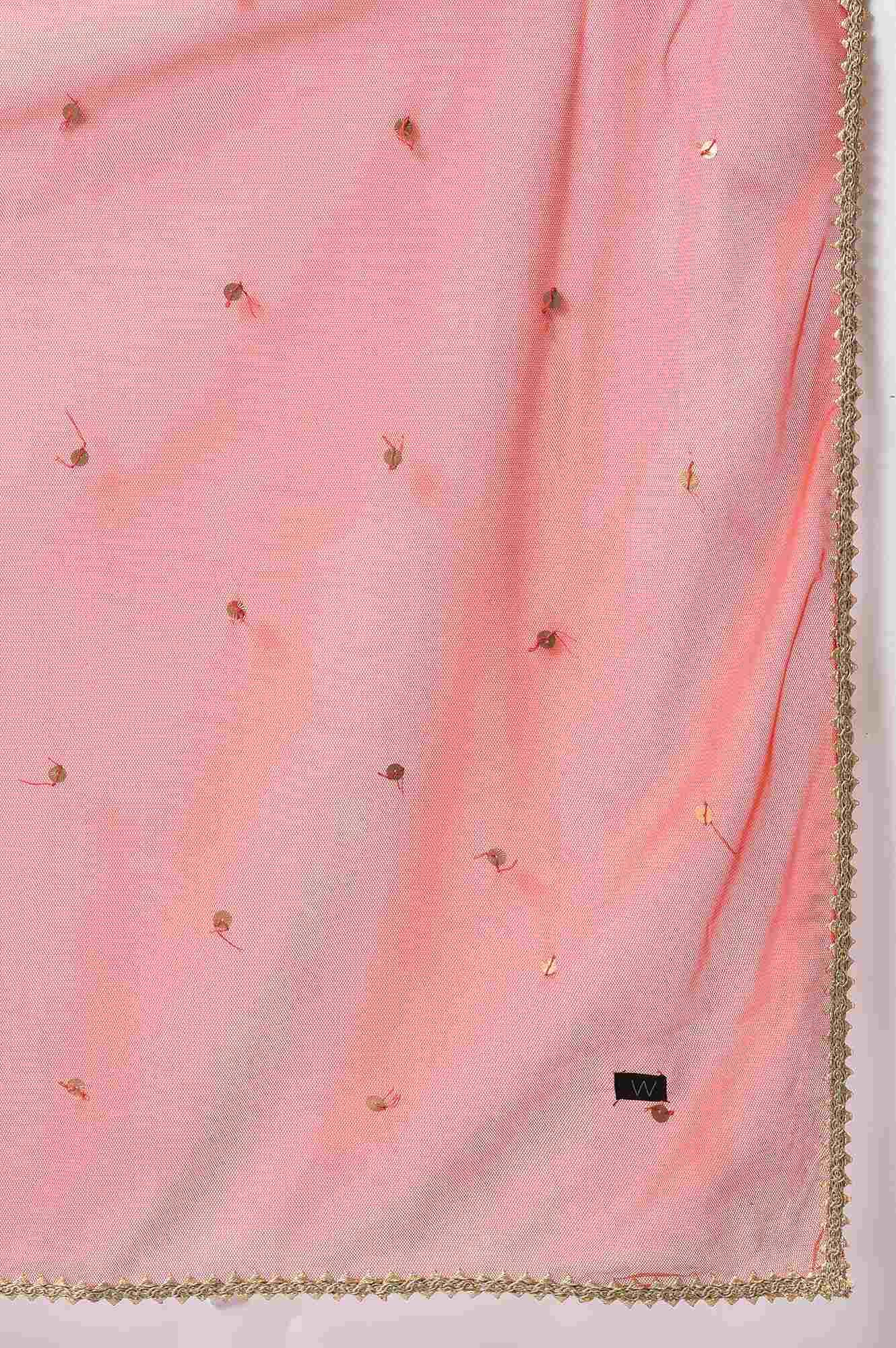 Blue & Orange Embroidered kurta Sharara Set - wforwoman