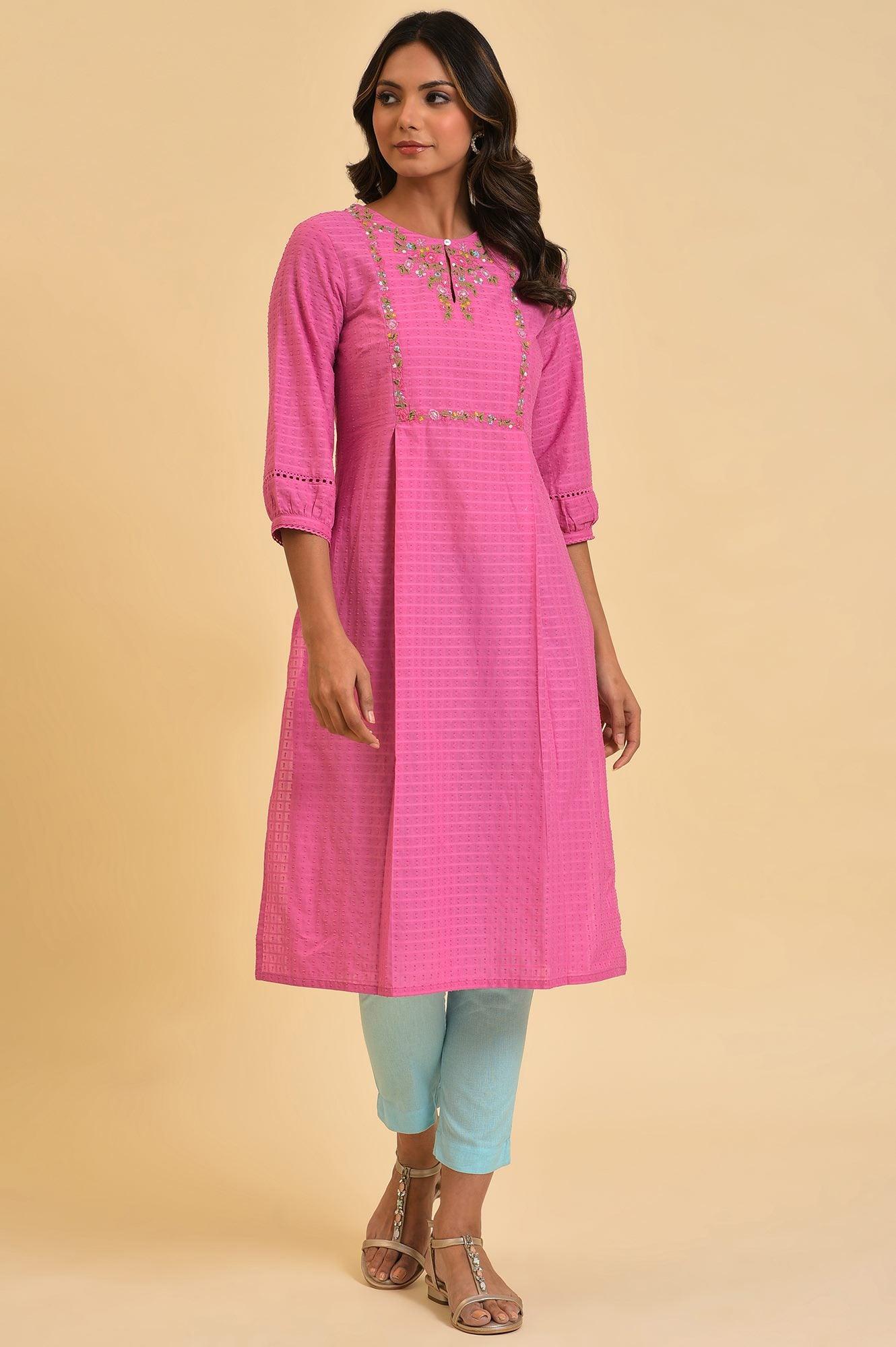 Blue Solid Cotton Flax Slim Pants - wforwoman