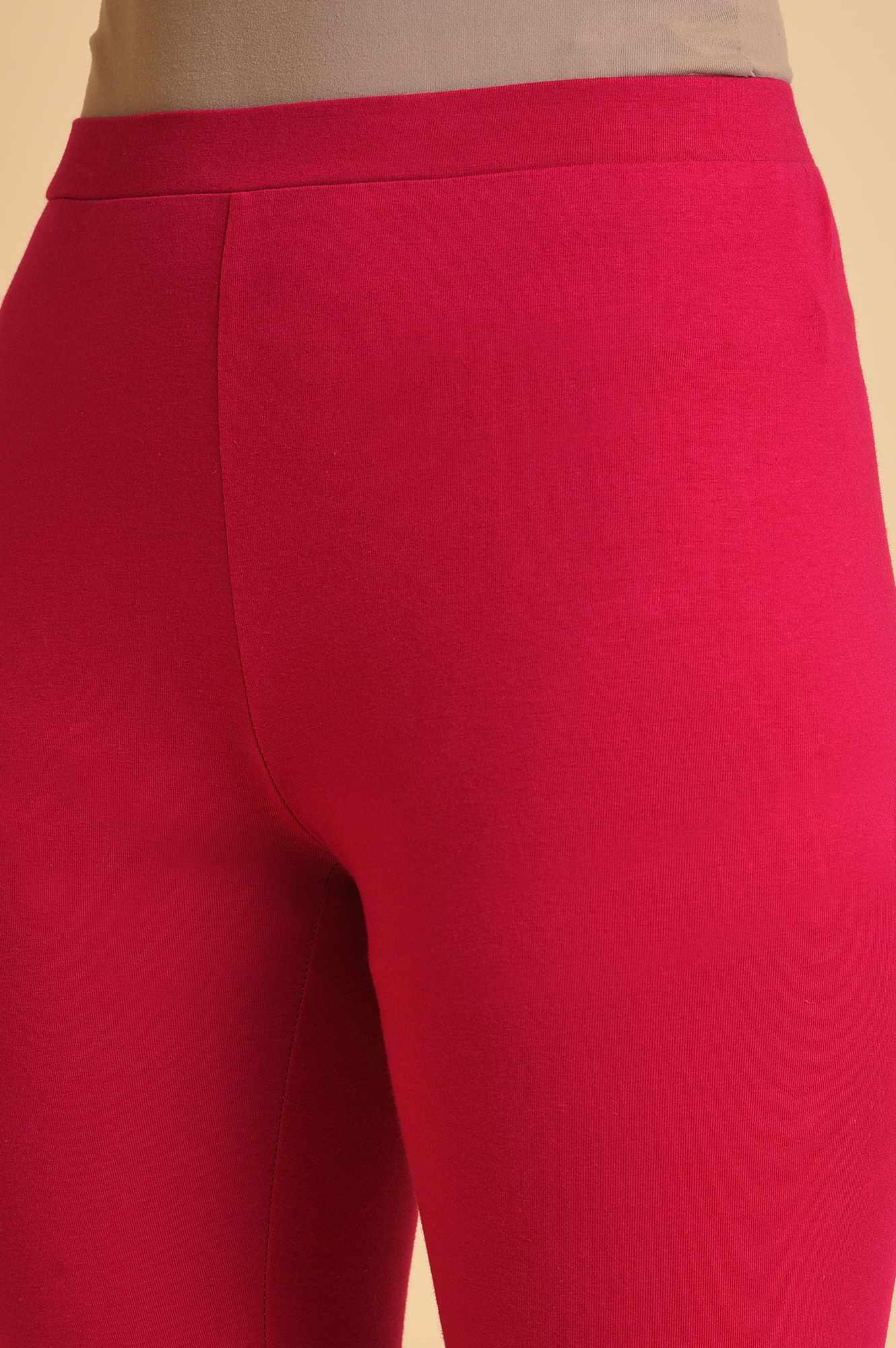 Purple Print Mix kurta & Tights Set - wforwoman