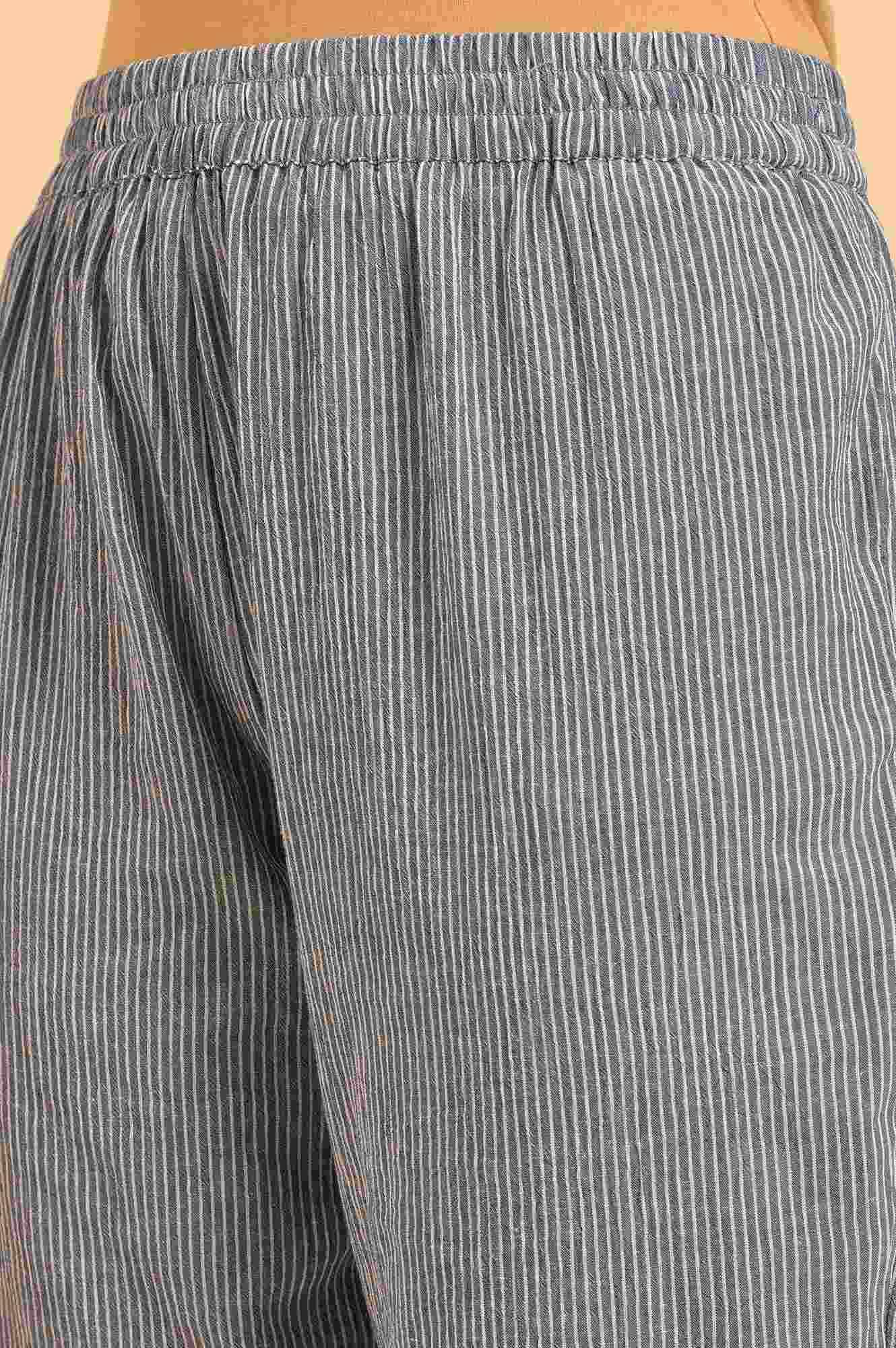 Blue Embroidered kurta & Pants Co-Ord Set - wforwoman