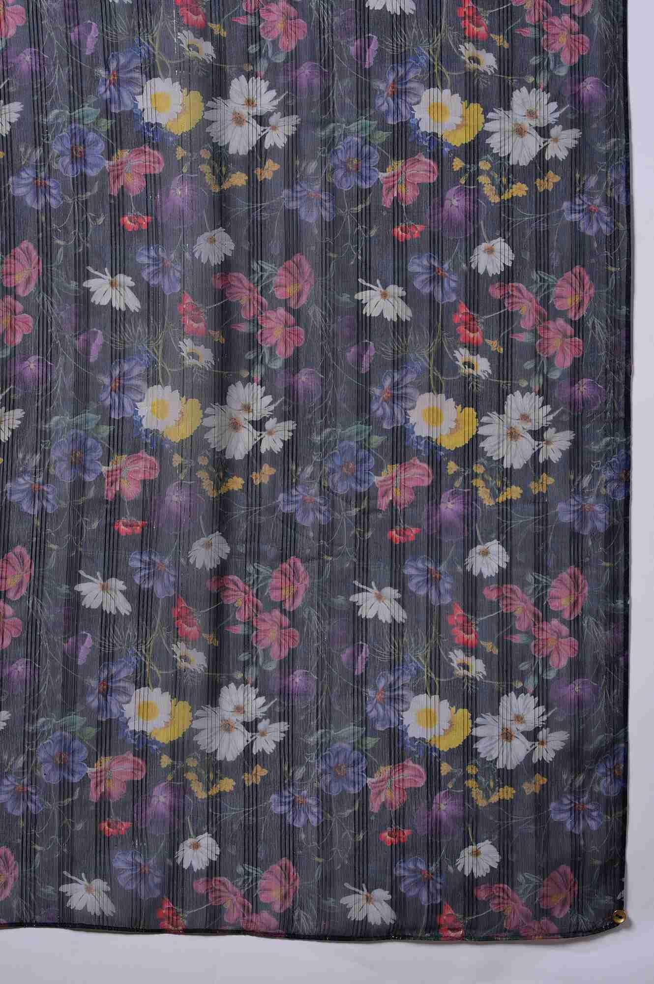 Dark Green Floral Print kurta With Straight Pants And Dupatta - wforwoman