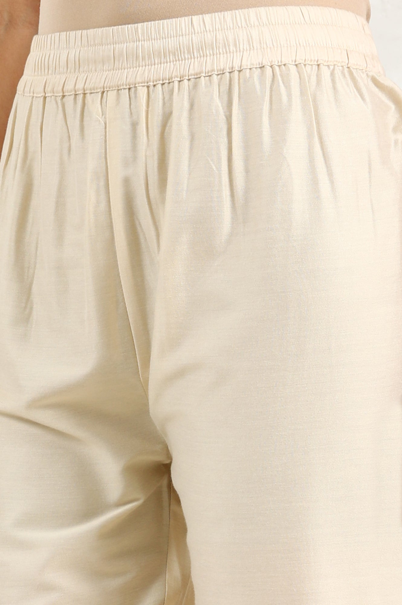 White Floral Printed Thread Embroidered Neck Chiffon Flared Kurta, Straight Pants And Dupatta Set