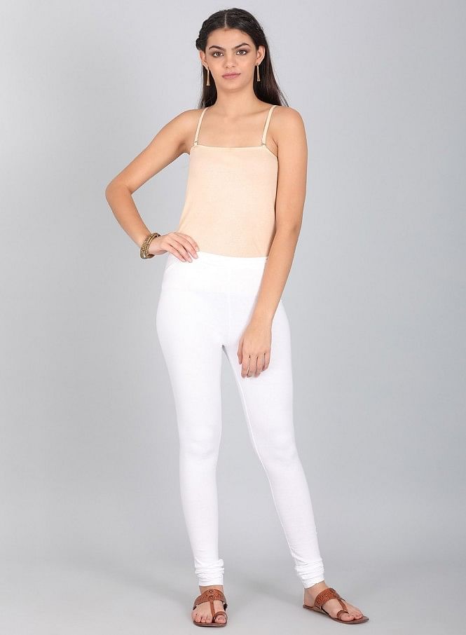 White Knitted Churidar