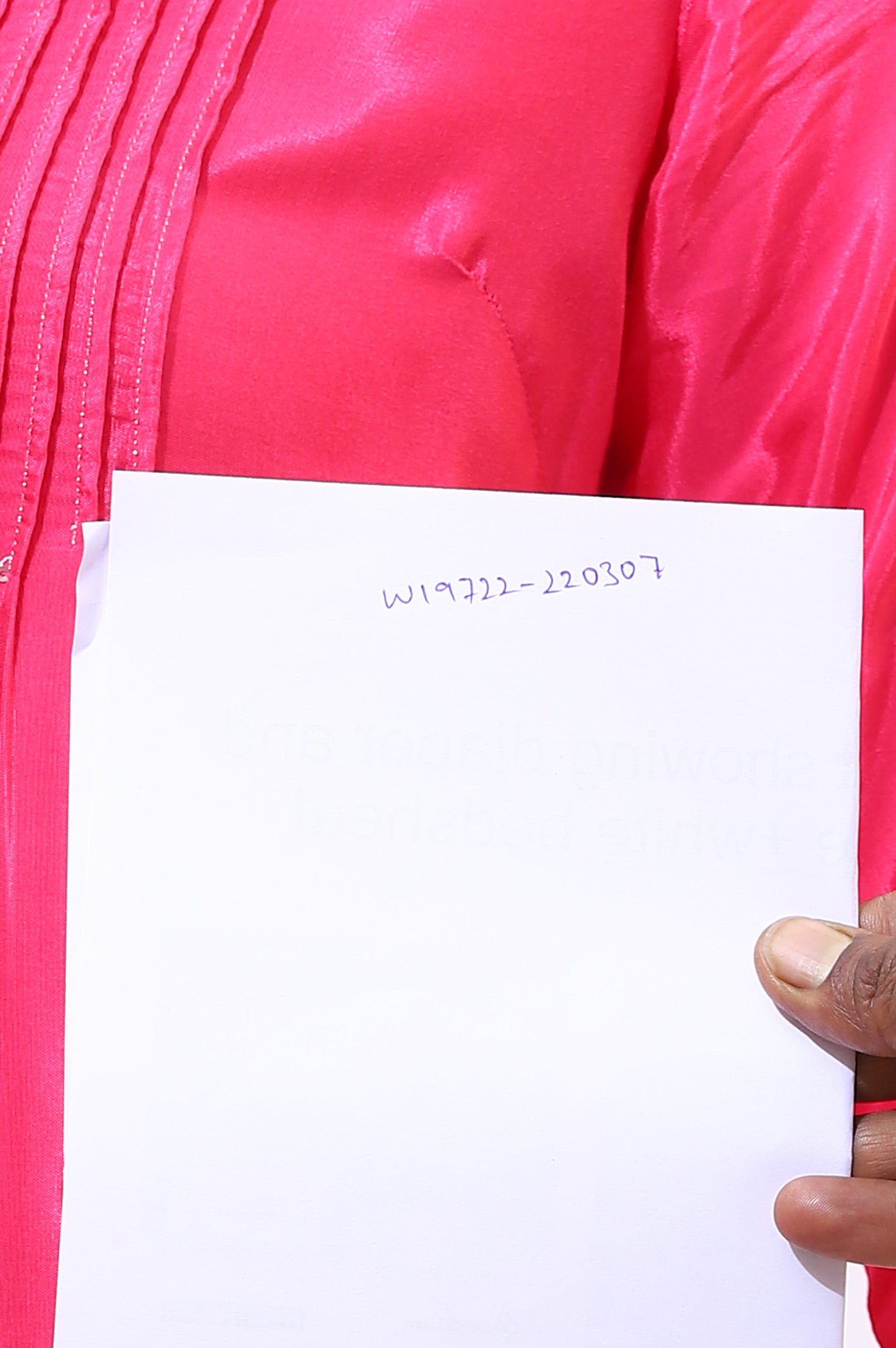 Pink Embroidered Shantung Straight Kurta