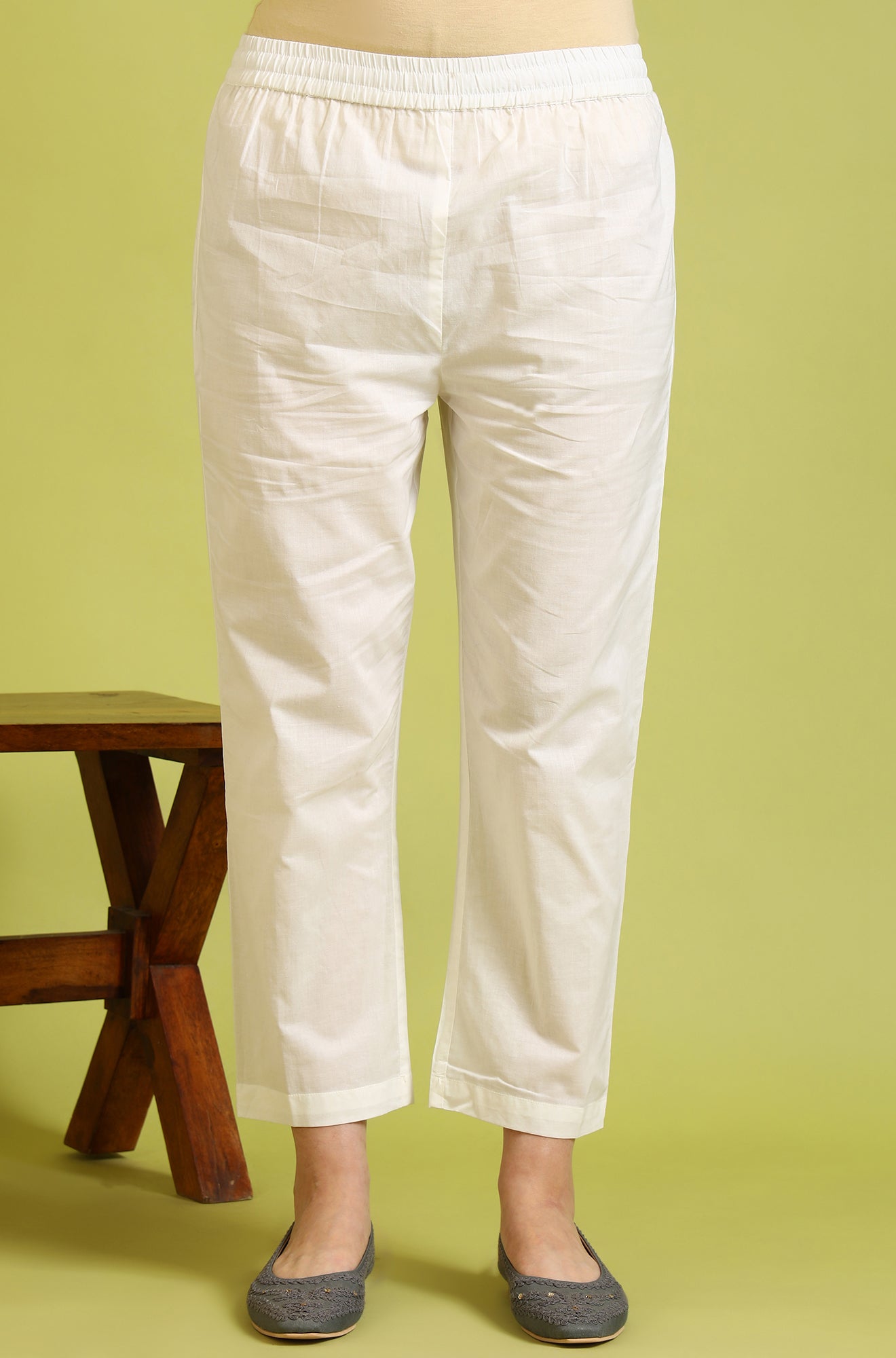 Light Blue Floral Glitter Printed Pure Cotton Anarkali Kurta and Pants Set