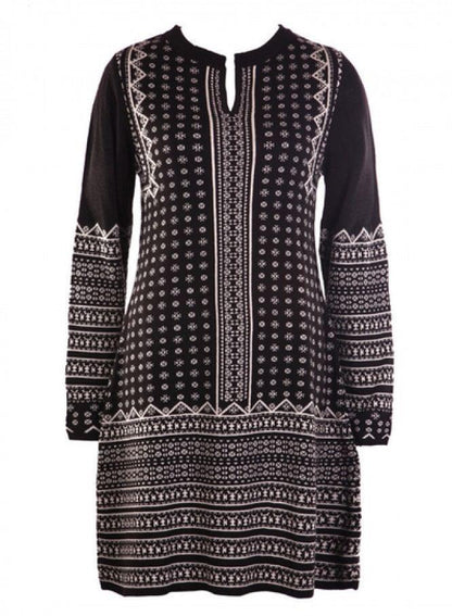 Black Woollen kurta - wforwoman