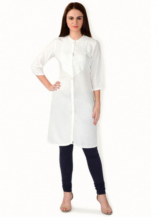 White kurta - wforwoman