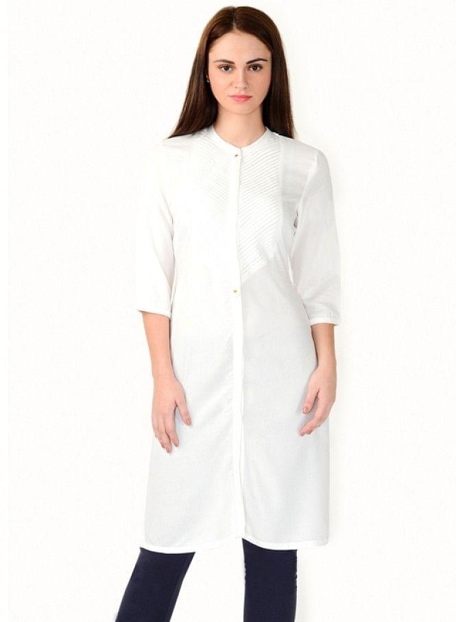 White kurta - wforwoman