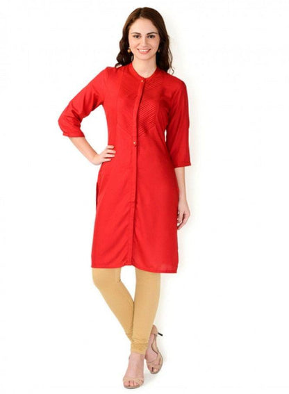 Red kurta - wforwoman