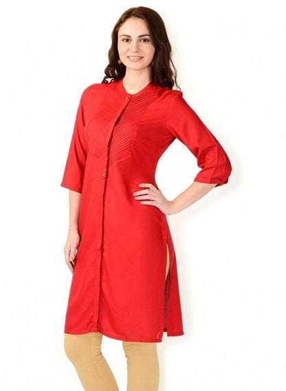 Red kurta - wforwoman