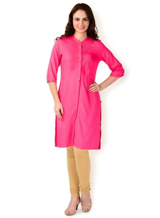 Pink kurta - wforwoman