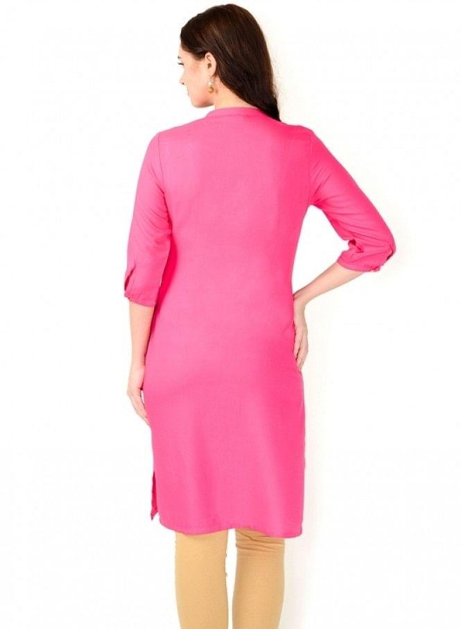 Pink kurta - wforwoman