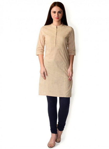 Beige kurta - wforwoman