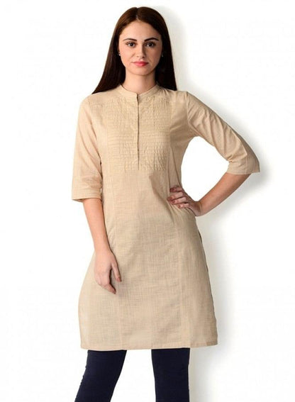 Beige kurta - wforwoman