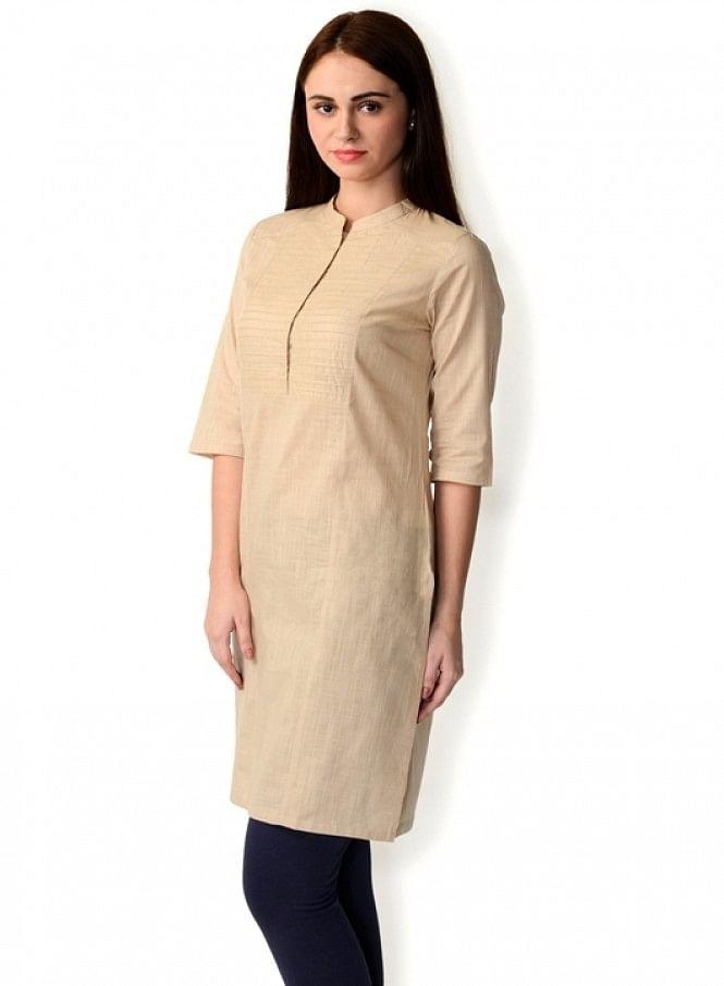 Beige kurta - wforwoman