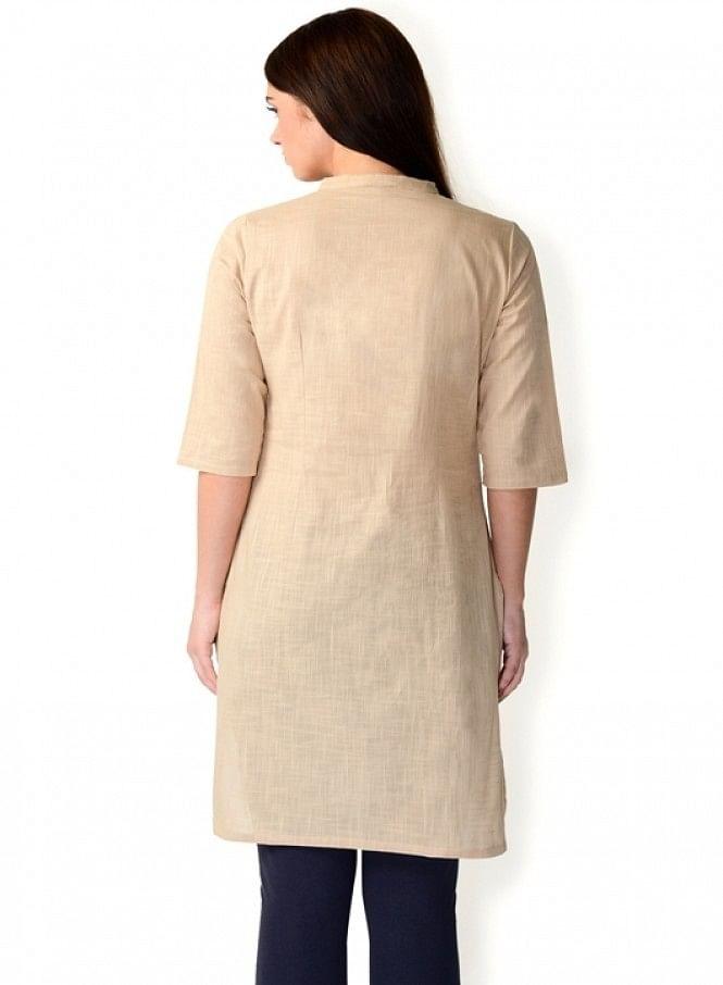 Beige kurta - wforwoman