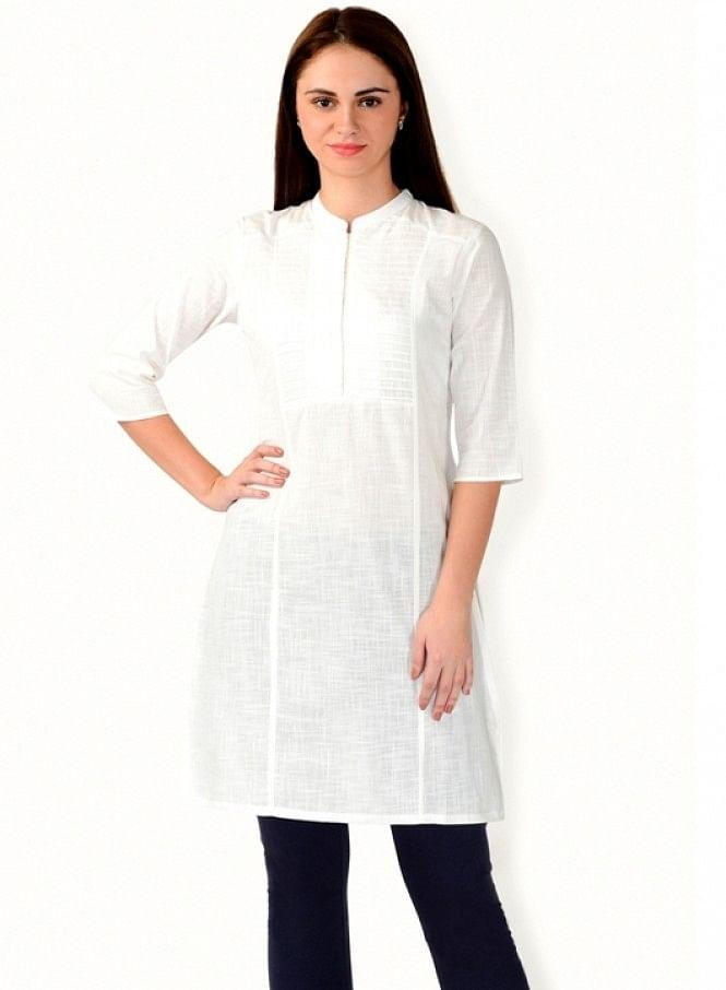 White kurta - wforwoman