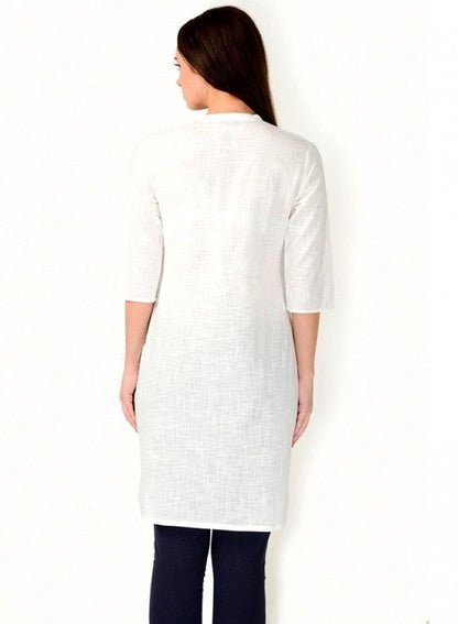 White kurta - wforwoman