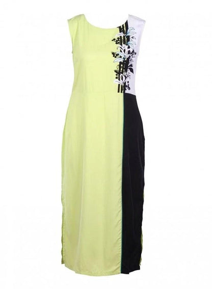 Green Printed Sleeveless kurta - wforwoman