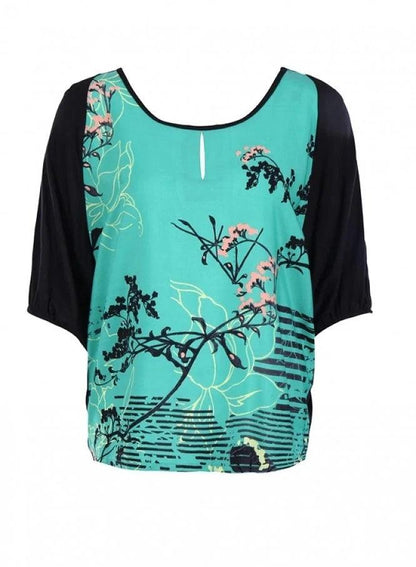 Green Printed Top - wforwoman