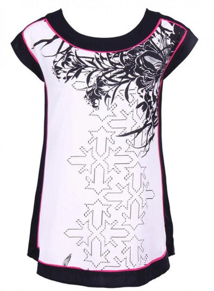 Black Printed kurta - wforwoman