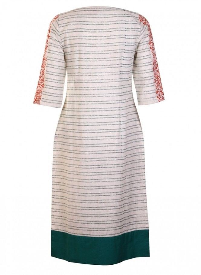 Green Printed kurta - wforwoman